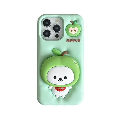 3D Funny Nagano Bear Bracket Phone Case