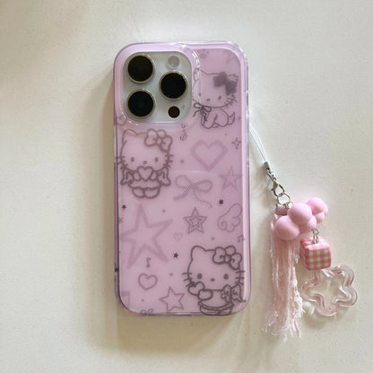 Hello Kitty With Luxury Imitation Diamonds Phone Case