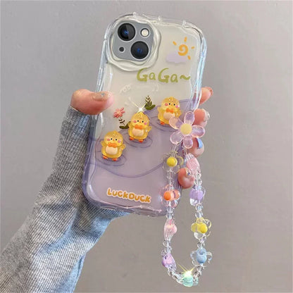 Korean 3D Bear Hang Phone Case