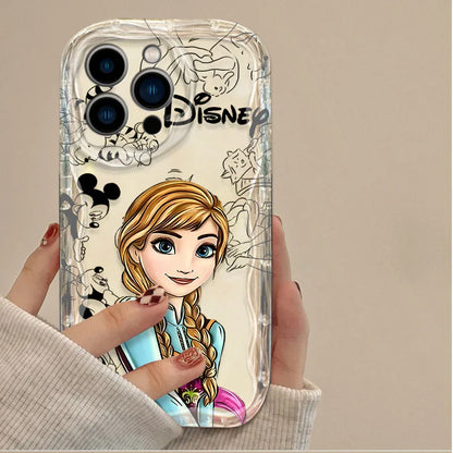 Disney Princess Clear 3D Wave Phone Case