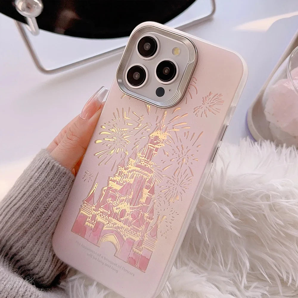 Dream Castle fireworks Luxury Pink Phone Case