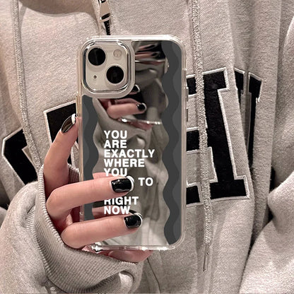 Fashion Letter Mirror Phone Case