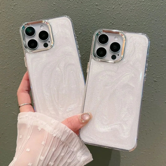 Luxury Bling Glitter White Epoxy Phone Case