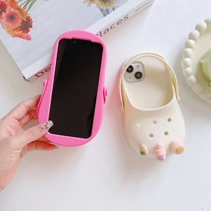 Fun Exposed Finger Beach Shoes Suitable Phone Case