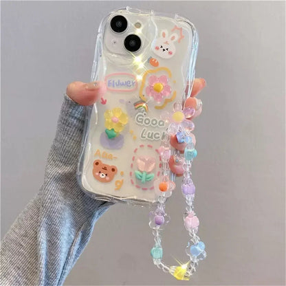 Korean 3D Bear Hang Phone Case