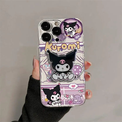 3D Hello Kitty Kuromi Grip Tok Holder Phone Case