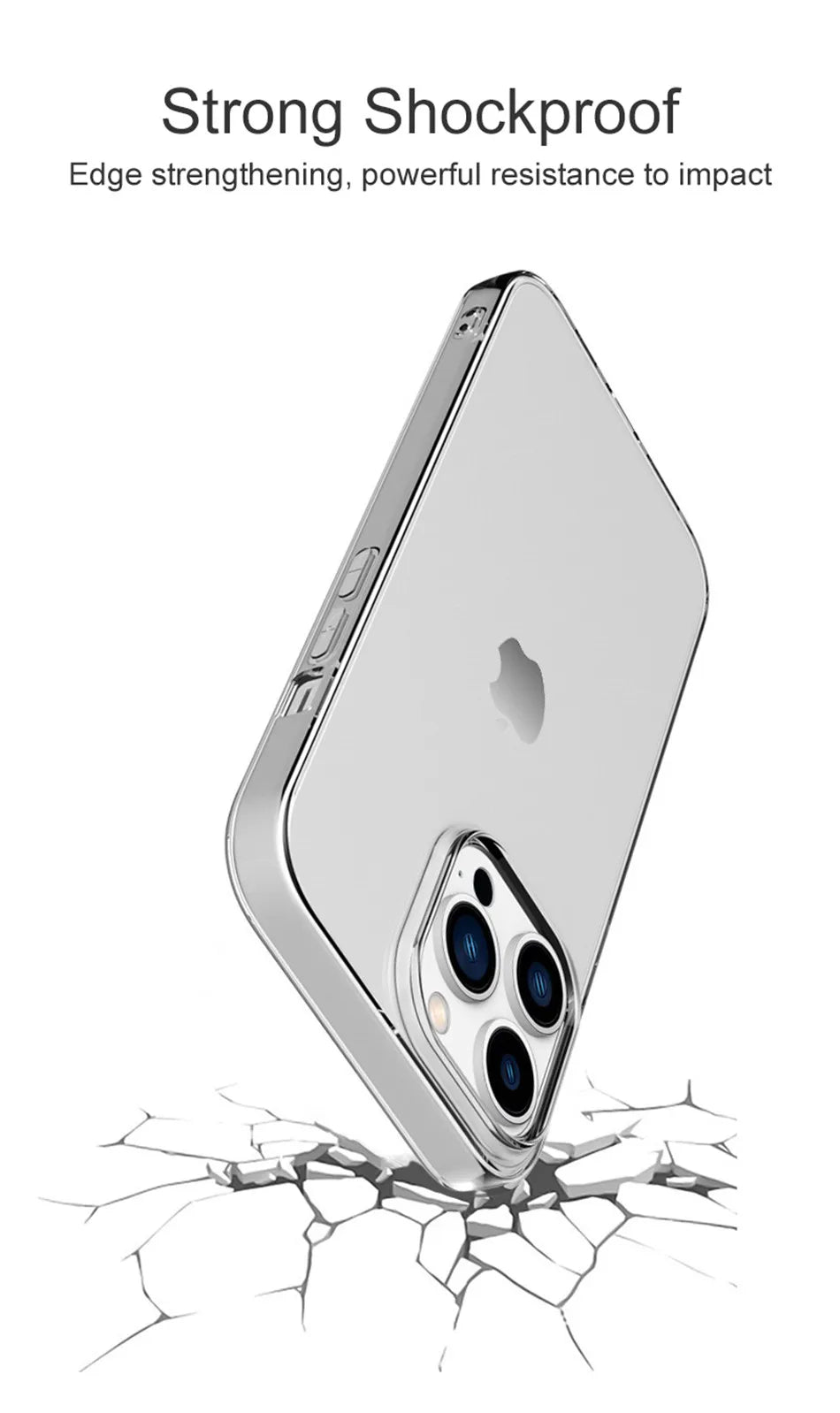 Ultra-Thin Clear Silicone Case – Lightweight & Protective for iPhone