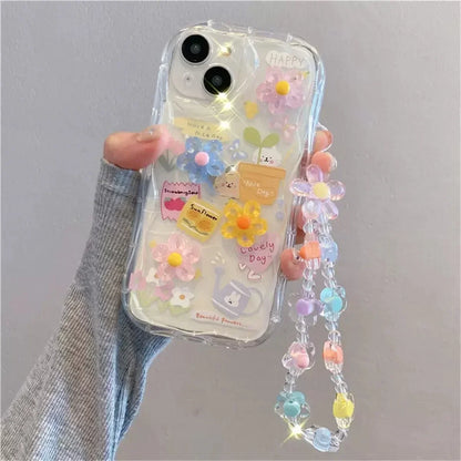 Korean 3D Bear Hang Phone Case