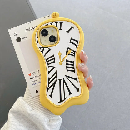 Cute Funny Cartoon 3D Clock Phone Case