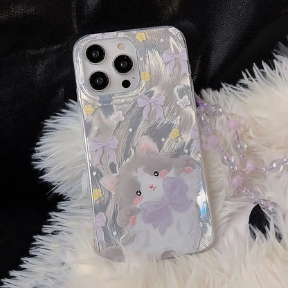 Purple Cute Cat Phone Case