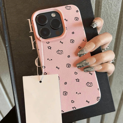Lines Cute Cat Phone Case
