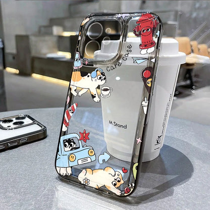 Cartoon Cute Dog Clear Star Y2K Cover Phone Case