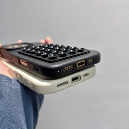 Luxury 3D Suction Cup Stand Litchi Pattern Phone Case