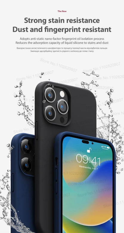 Premium Liquid Silicone Cover Case for iPhone