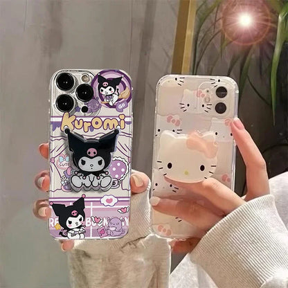 3D Hello Kitty Kuromi Grip Tok Holder Phone Case