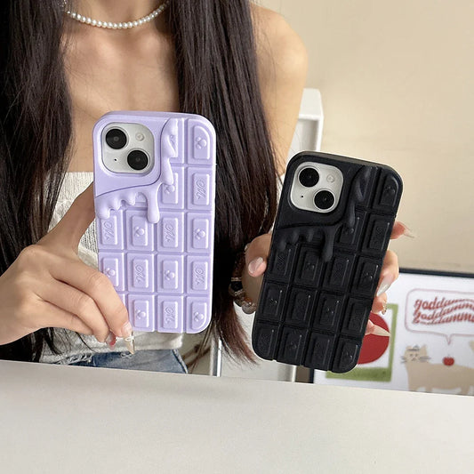 Kawaii Chocolate Ice Cream Mickey Soft Silicon Phone Case