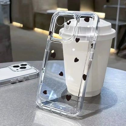 Love Heart Clear Shockproof Cover Phone Case