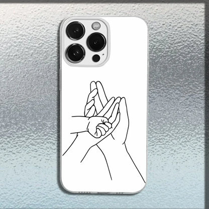 Mom Daughter Son Dad Hold Hands Phone Case
