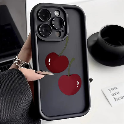 Cute Bumper Cherry Bowknot Cover Phone Case