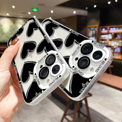 Love Heart Clear Protective Cover Phone Case