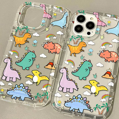 Cute Dinosaur Airbag Cartoon Animals Cover Phone Case