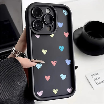 Cute Love Heart Matte Phone Case