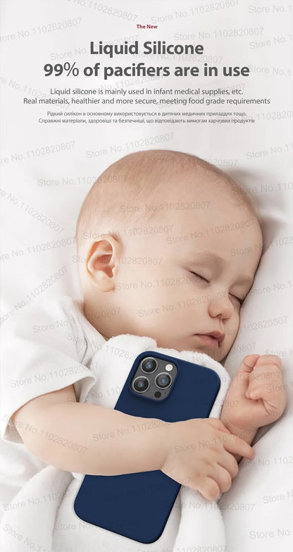 Premium Liquid Silicone Cover Case for iPhone