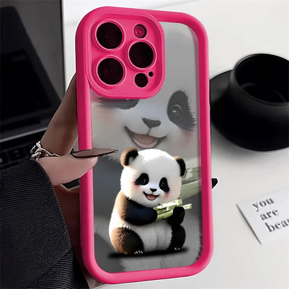 Cute Panda Cute Animals Back Cover Soft Phone Case