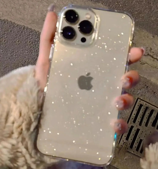 Elegant Glitter Clear Cases – Shockproof & Soft Silicone Cover for iPhone