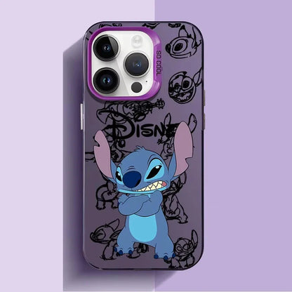 Cartoon Disney Stitch Angel Plating Phone Case