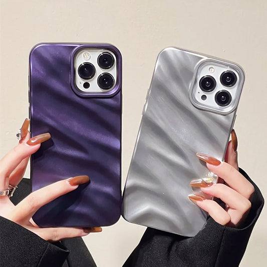 Luxury 3D Silk Wavy Pattern Phone Case