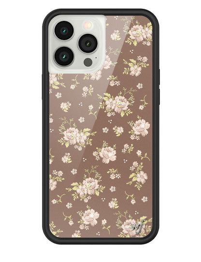 Brown Floral iPhone Case
