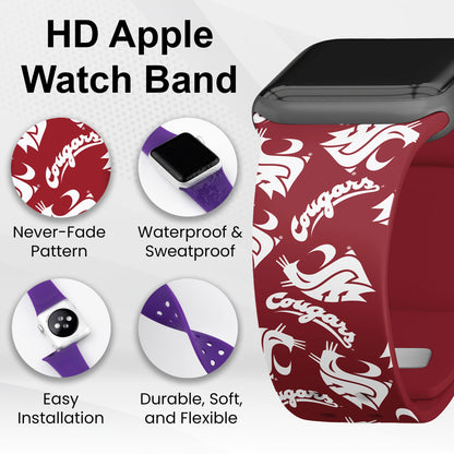 Washington State Cougars HD Apple Watch Band
