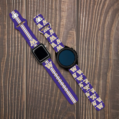 Washington Huskies HD Watchband for Samsung, Garmin, Fossil, and More for Samsung, Garmin, Fossil, and More