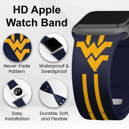 West Virginia Mountaineers HD Apple Watch Band