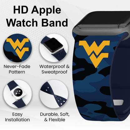 West Virginia Mountaineers HD Apple Watch Band