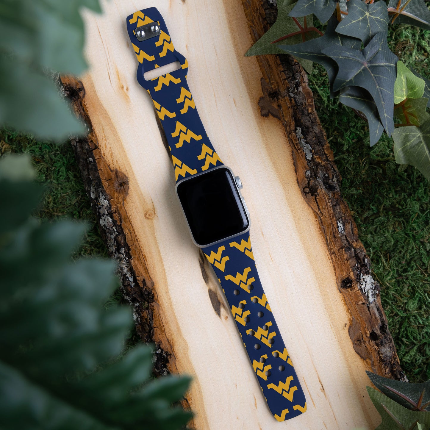 West Virginia Mountaineers HD Apple Watch Band