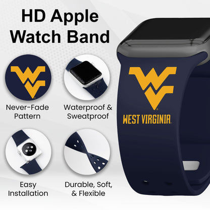 West Virginia Mountaineers HD Apple Watch Band