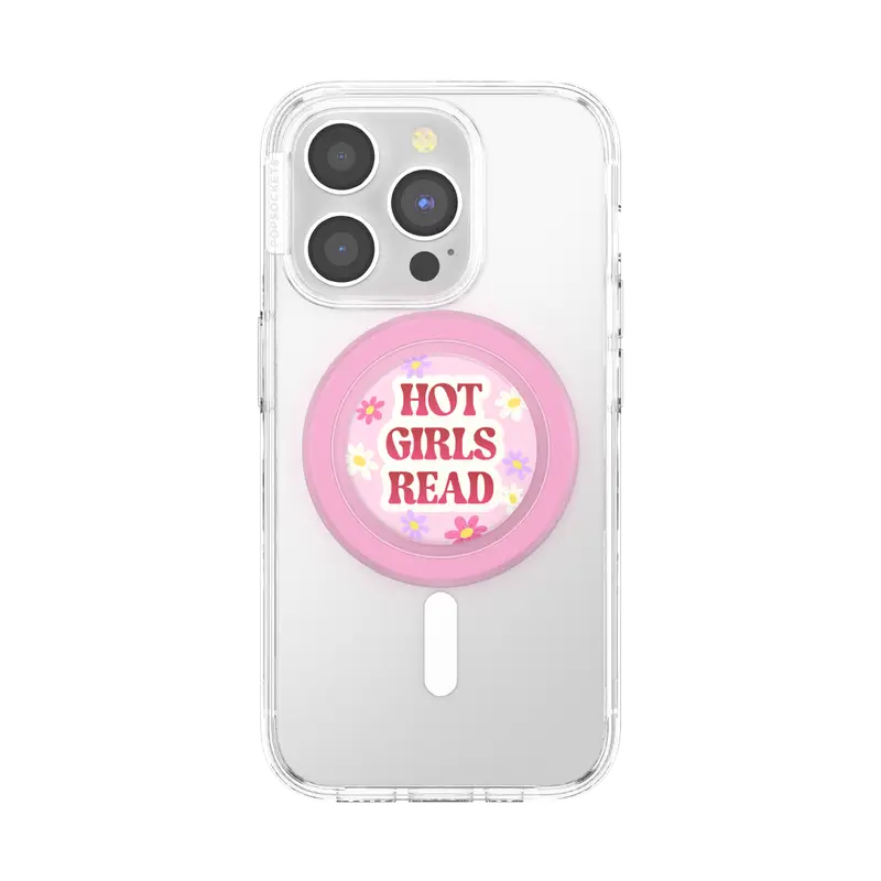PopSockets MagSafe Phone Grip - Hot Girls Read Pink