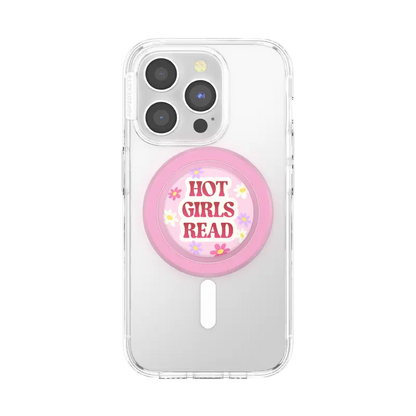 PopSockets MagSafe Phone Grip - Hot Girls Read Pink