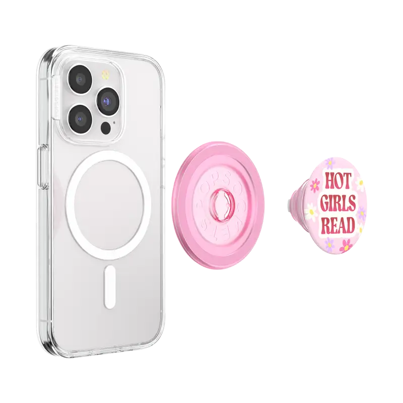PopSockets MagSafe Phone Grip - Hot Girls Read Pink