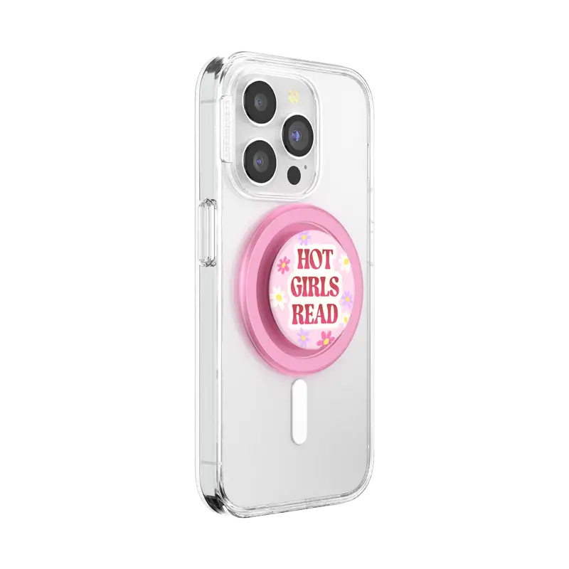 PopSockets MagSafe Phone Grip - Hot Girls Read Pink