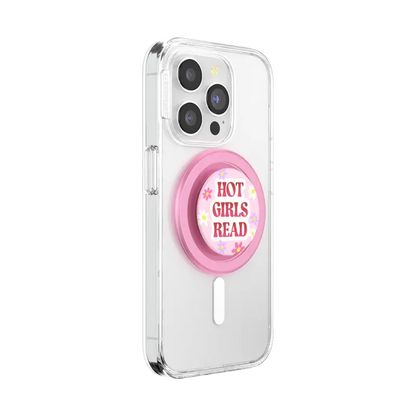 PopSockets MagSafe Phone Grip - Hot Girls Read Pink