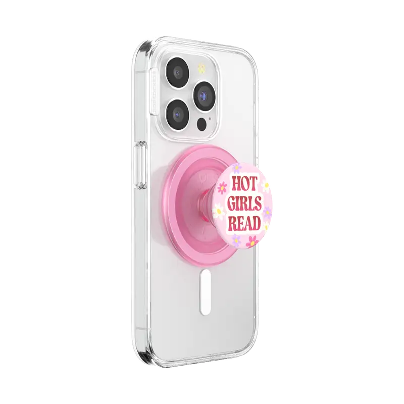 PopSockets MagSafe Phone Grip - Hot Girls Read Pink