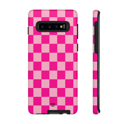 HOT PINK CHECKERBOARD | Tough Phone Case